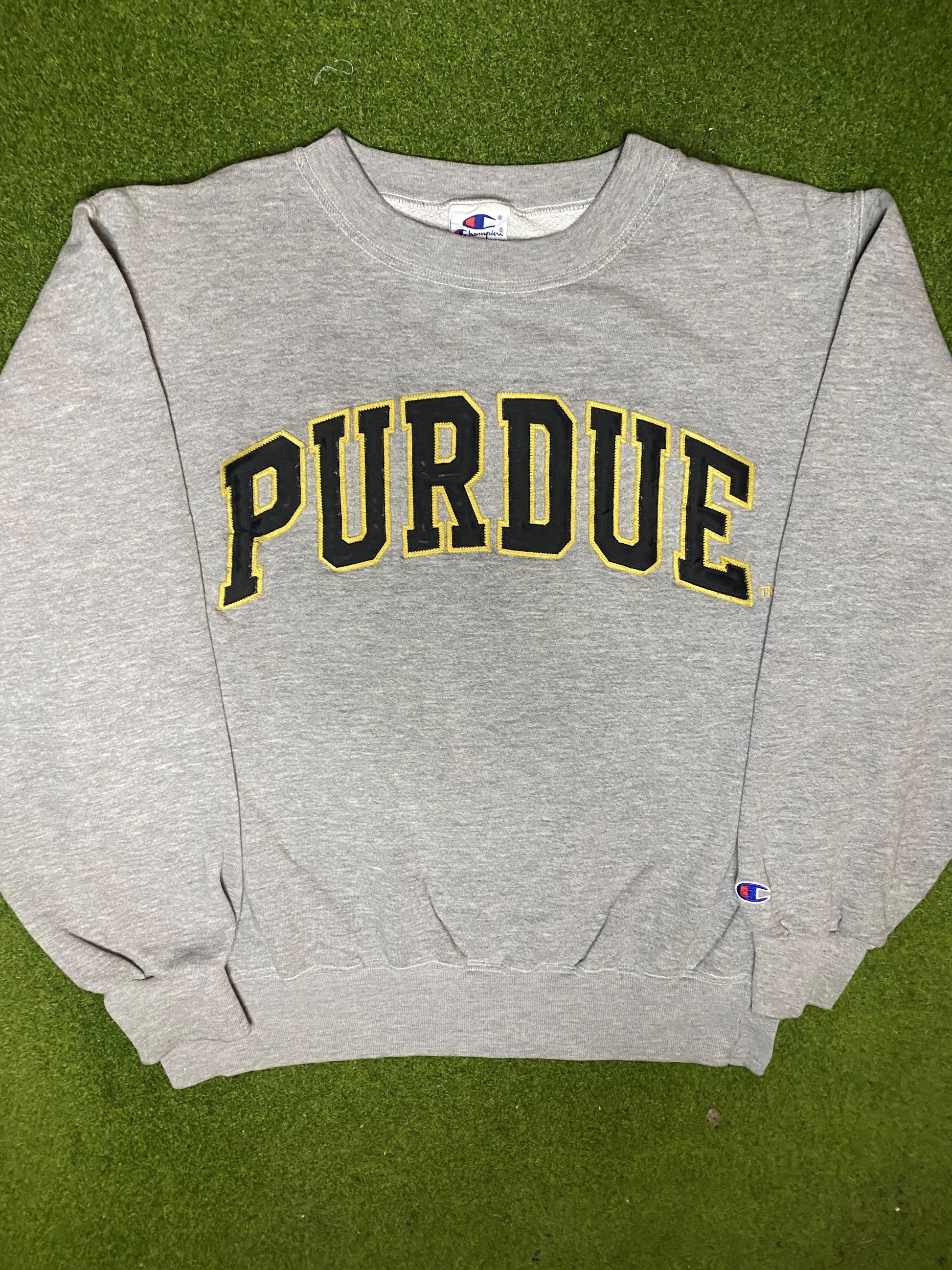 90s Purdue Boilermakers - Vintage College Sweatshirt (Medium)