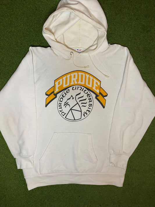 80s Purdue Boilermakers - Vintage College Hoodie (XL) 