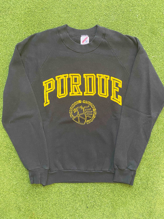 90s Purdue Boilermakers - Vintage University Crewneck Sweatshirt (Medium)