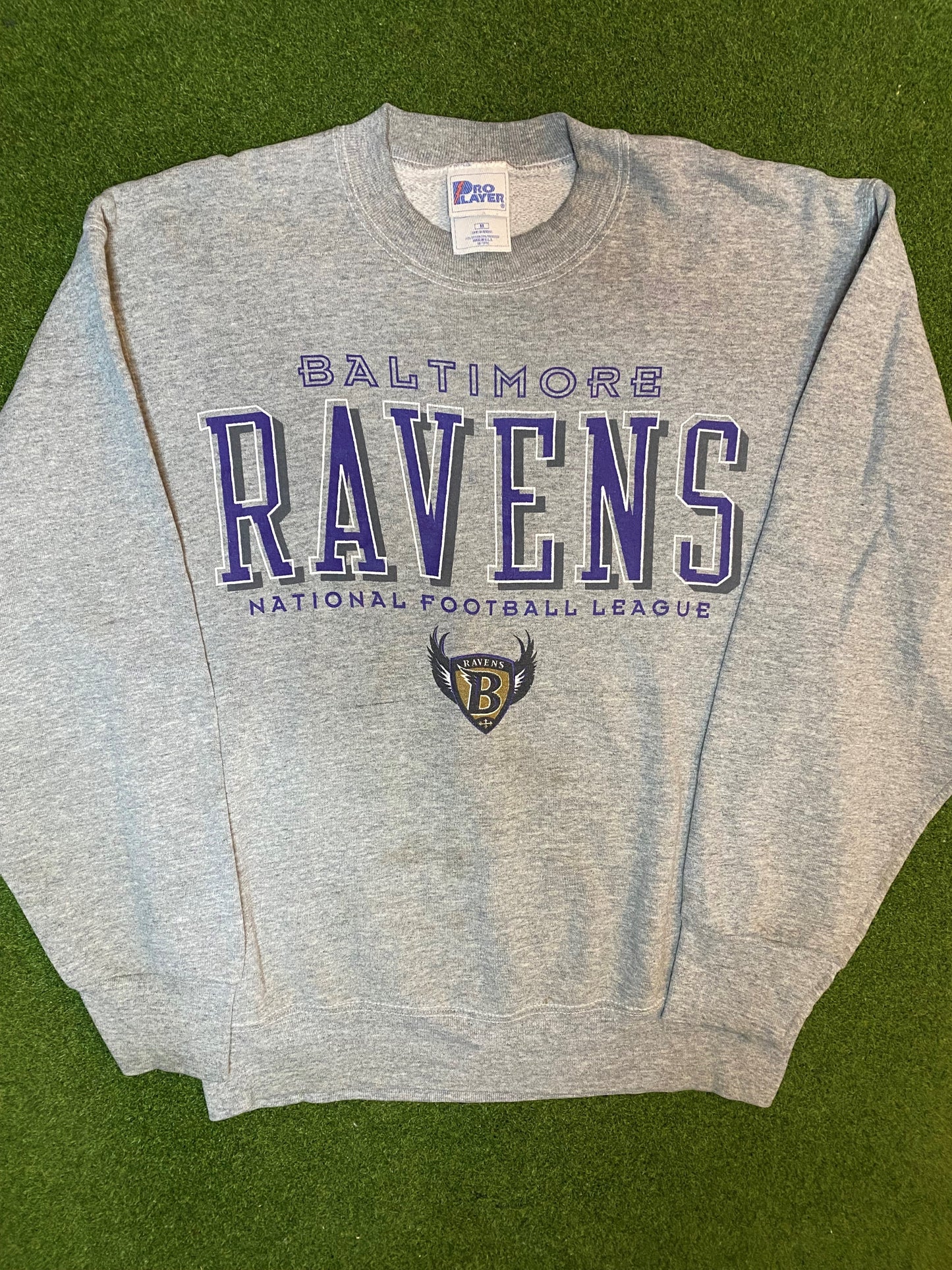 90s Baltimore Ravens - Vintage NFL Crewneck Sweatshirt (Medium) Gametime Vintage