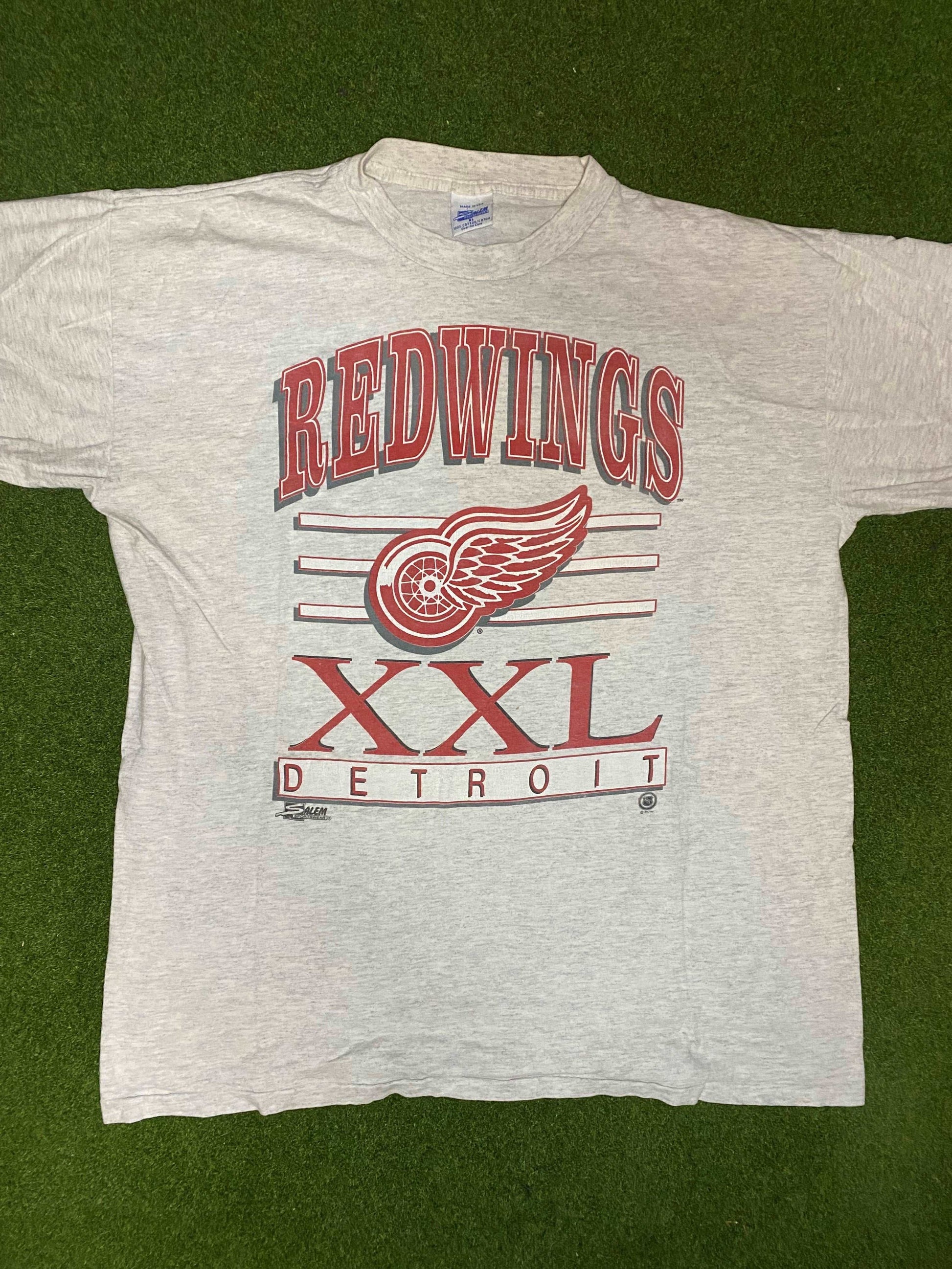 90s Detroit Red Wings - Vintage NHL Tee Shirt (XL)