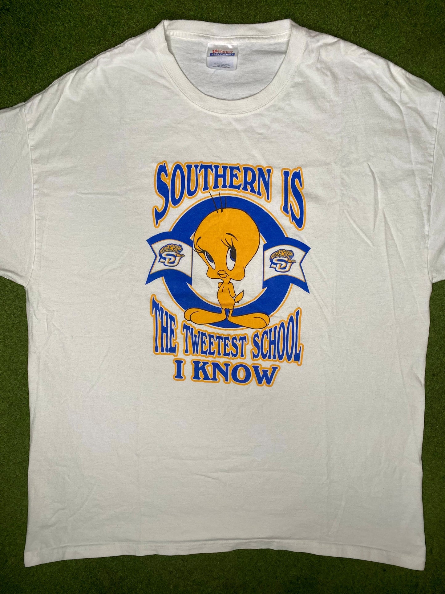 90s Southern Jaguars - Tweety Bird - Vintage HBCU T Shirt (XL)