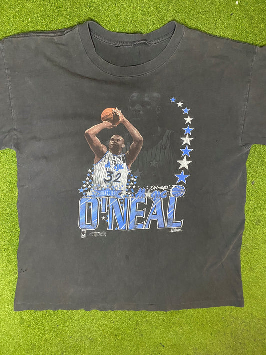 90s Orlando Magic - Shaquille O'Neal - Vintage NBA Player T-Shirt (XL) 