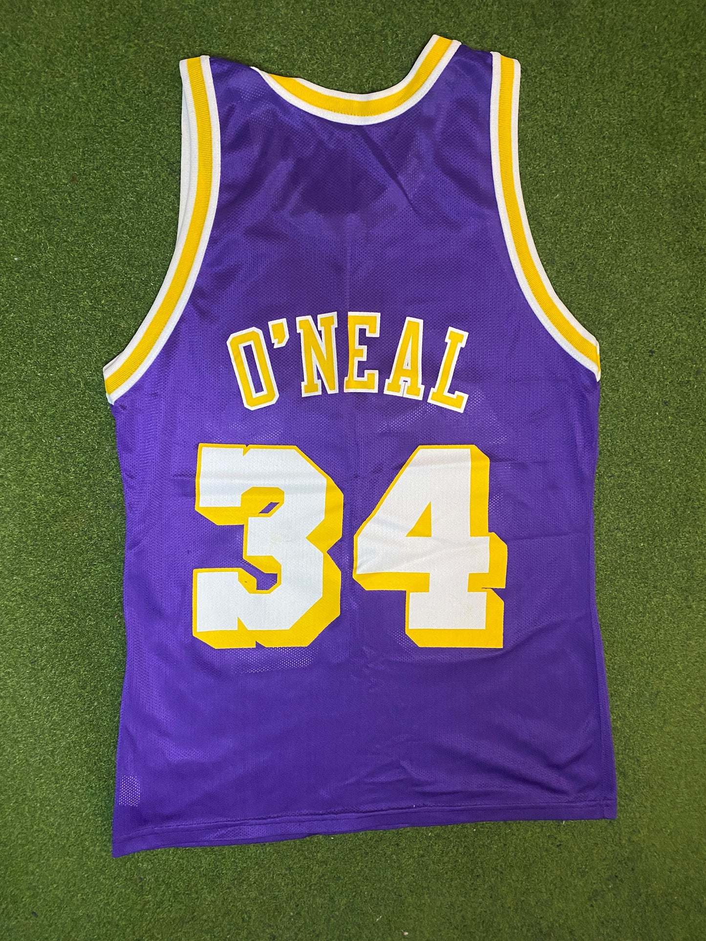 90s Los Angeles Lakers - Shaquille O'Neal #34 - Champion - Vintage NBA Jersey (40) 