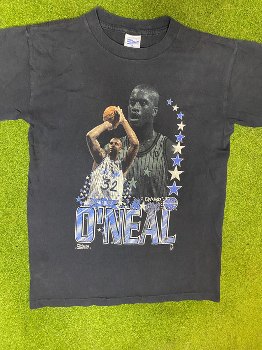 90s Orlando Magic - Shaquille O'Neal - Vintage NBA Player T-Shirt (Medium) 