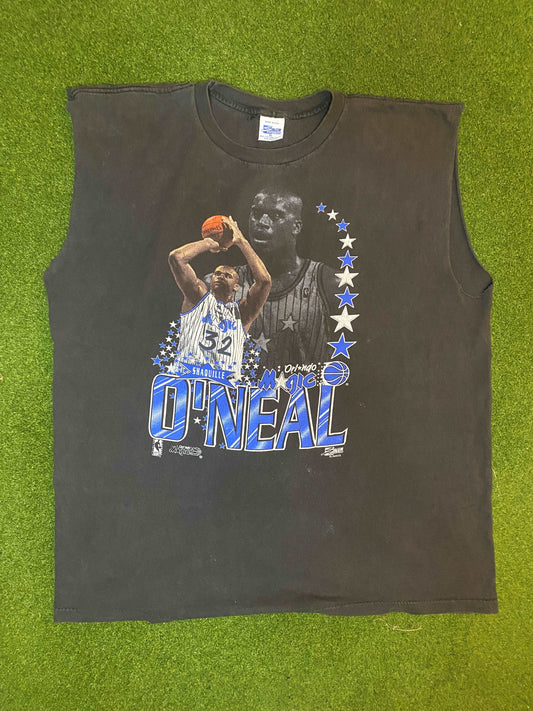 90s Orlando Magic - Shaquille O'Neal - Vintage NBA Player Cutoff (XL) Gametime Vintage