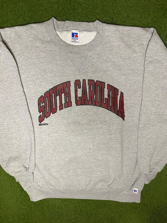 90s South Carolina Gamecocks - Vintage College Sweatshirt (2XL) - Gametime Vintage