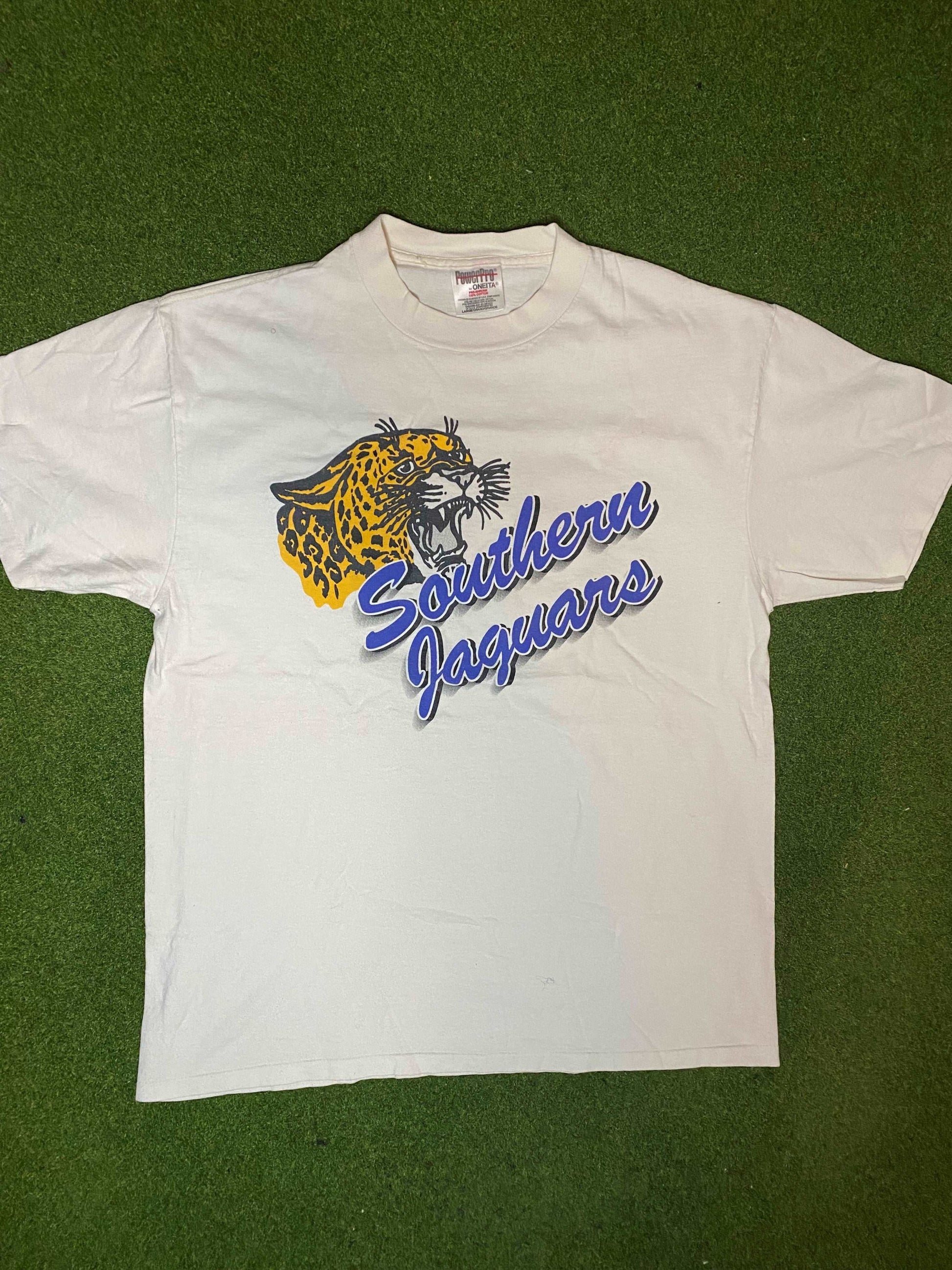 90s Southern University Jaguars - Vintage HBCU Tee Shirt (Large)