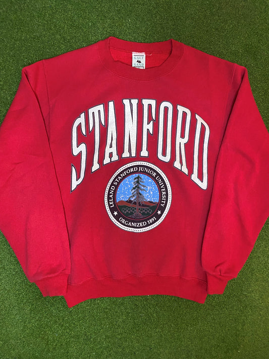 90s Stanford Cardinals - Vintage University Crewneck Sweatshirt (Small)