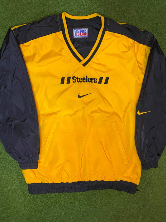 90s Pittsburgh Steelers - Nike - Vintage NFL Pullover (XL) Gametime Vintage