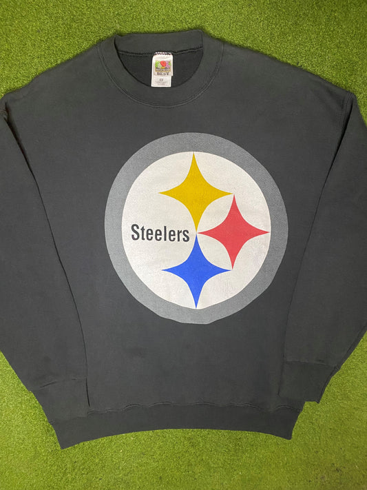 90s Pittsburgh Steelers - Vintage NFL Sweatshirt (XL) Gametime Vintage