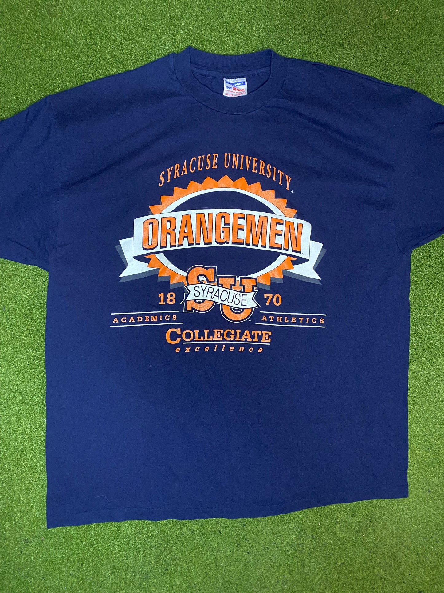 90s Syracuse Orangemen - Vintage University T-Shirt (2XL)