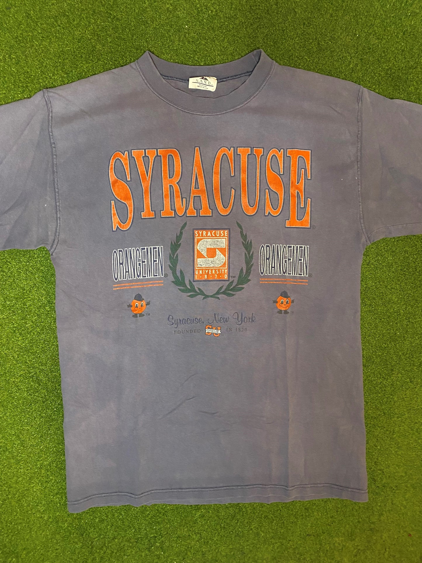 90s Syracuse Orangemen - Vintage College T-Shirt (Medium)