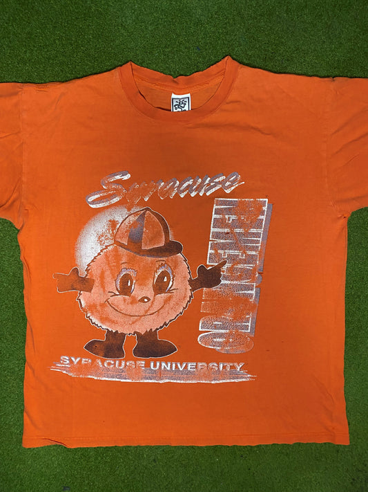 90s Syracuse Orangemen - Vintage College T Shirt (XL)