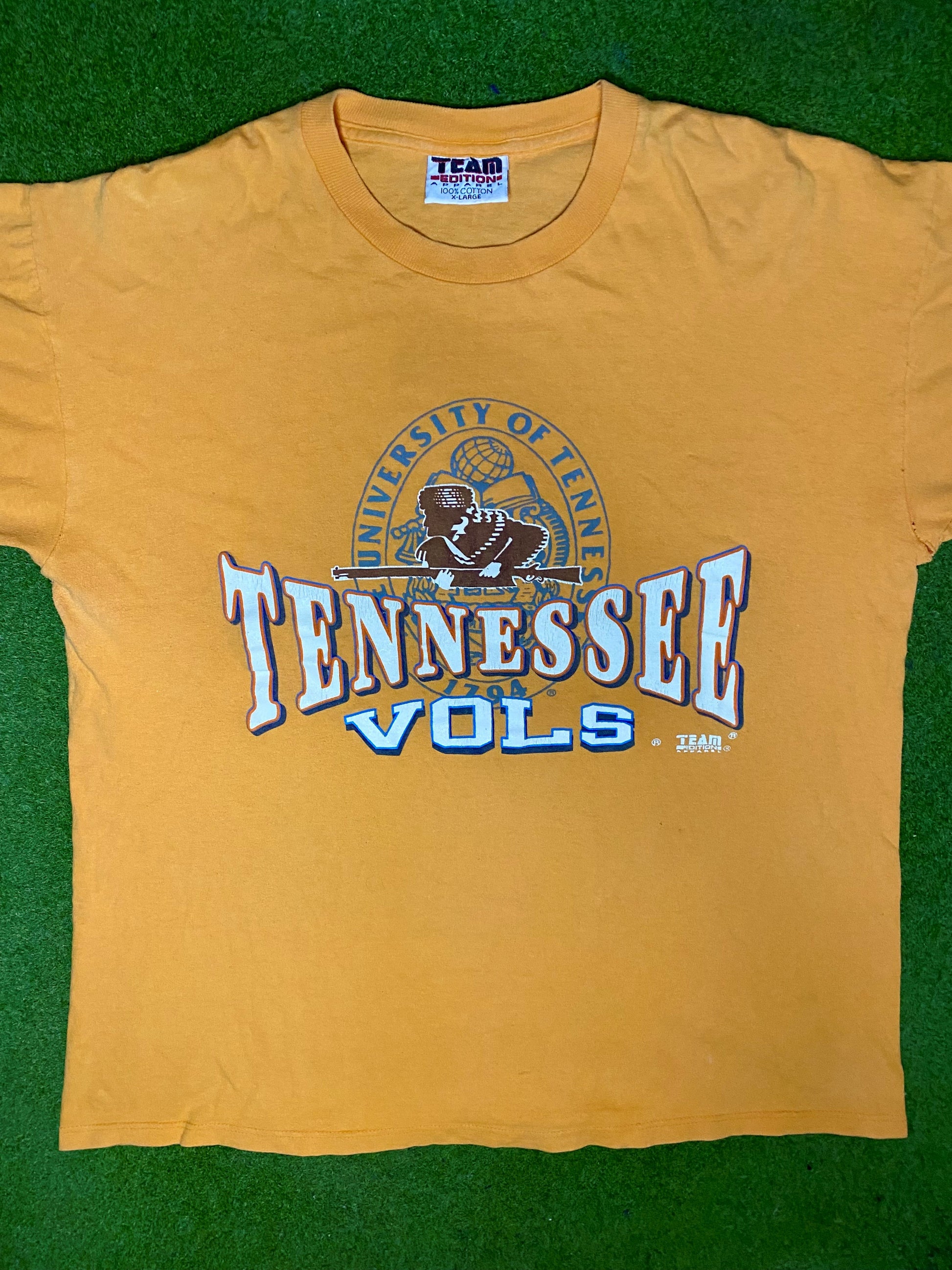 90s Tennessee Volunteers - Vintage College T Shirt (XL) - Gametime Vintage