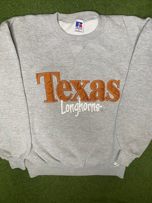 90s Texas Longhorns - Vintage College Sweatshirt (Medium)