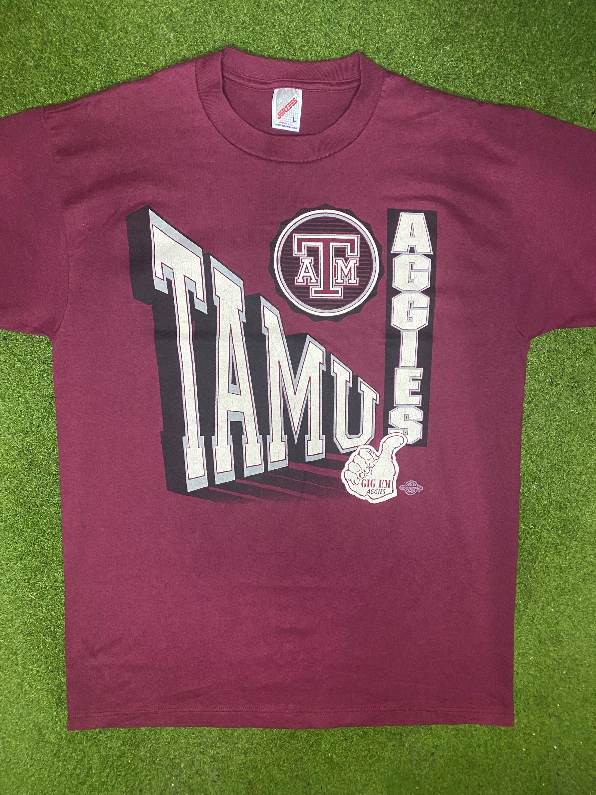 90s Texas A&M Aggies - Vintage College T-Shirt (Large)