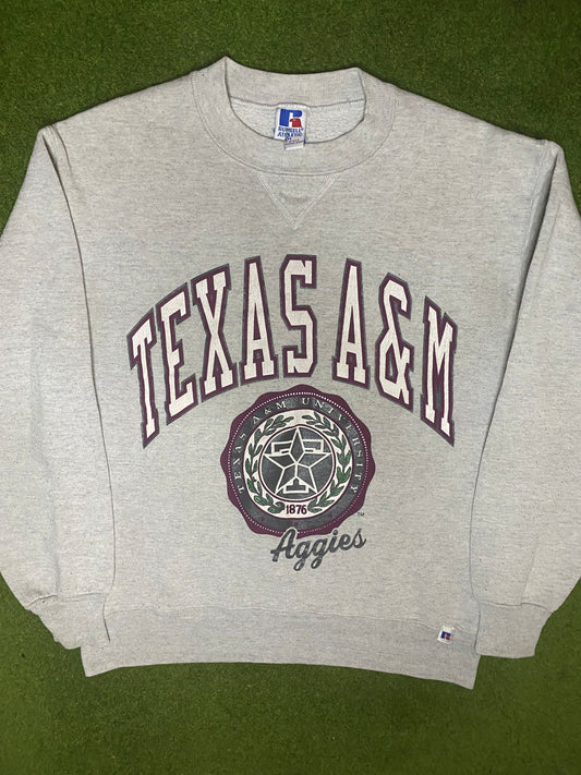 90s Texas A&M Aggies - Vintage University Sweatshirt (Medium)