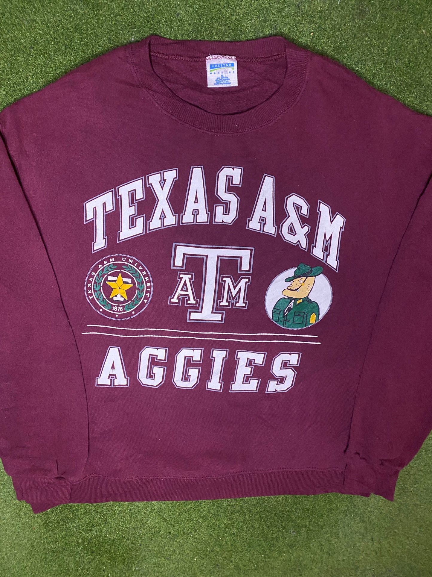 90s Texas A&M Aggies - Vintage College Sweatshirt (XL)