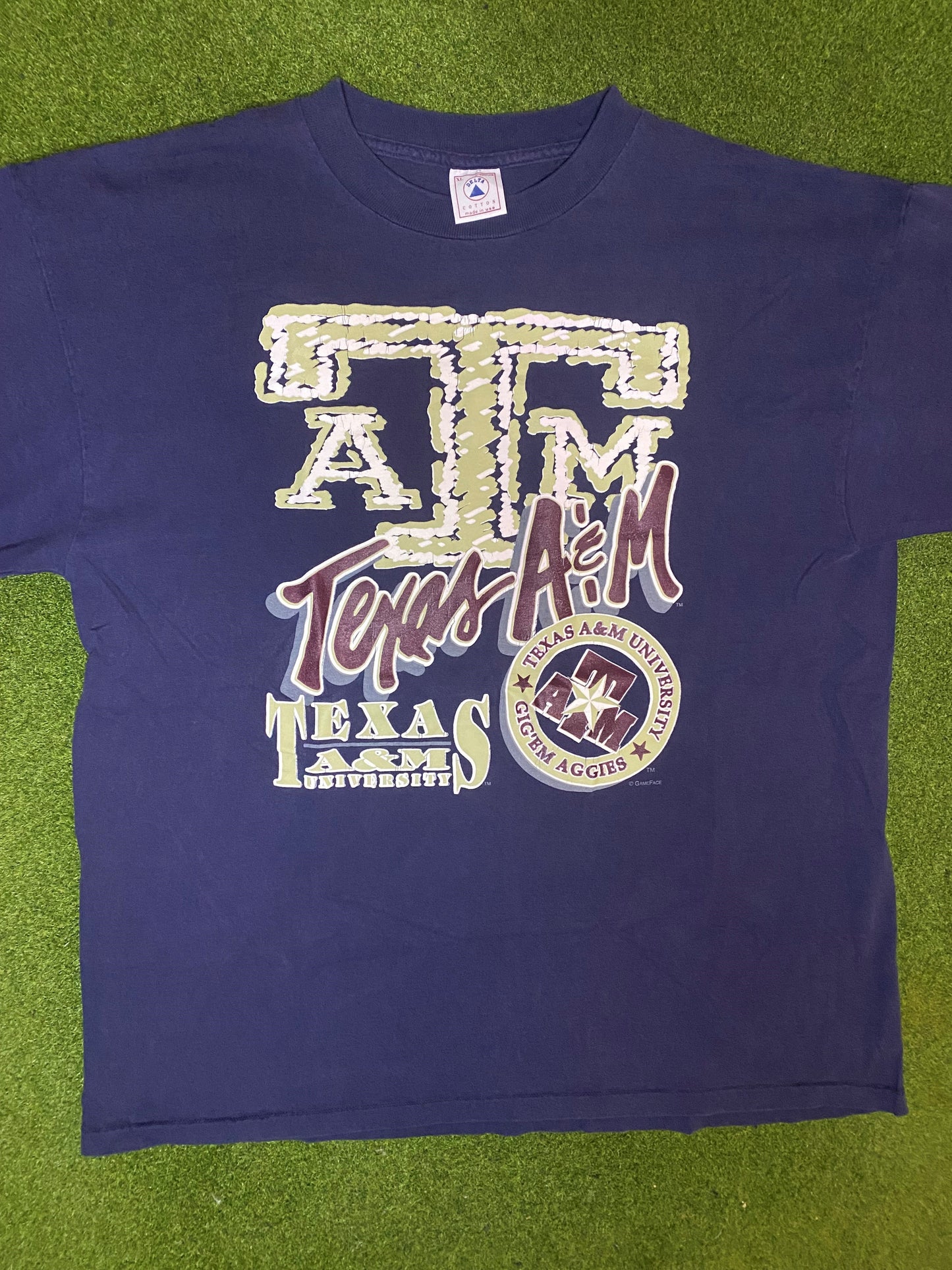 90s Texas A&M Aggies - Vintage College Tee (XL) Gametime Vintage