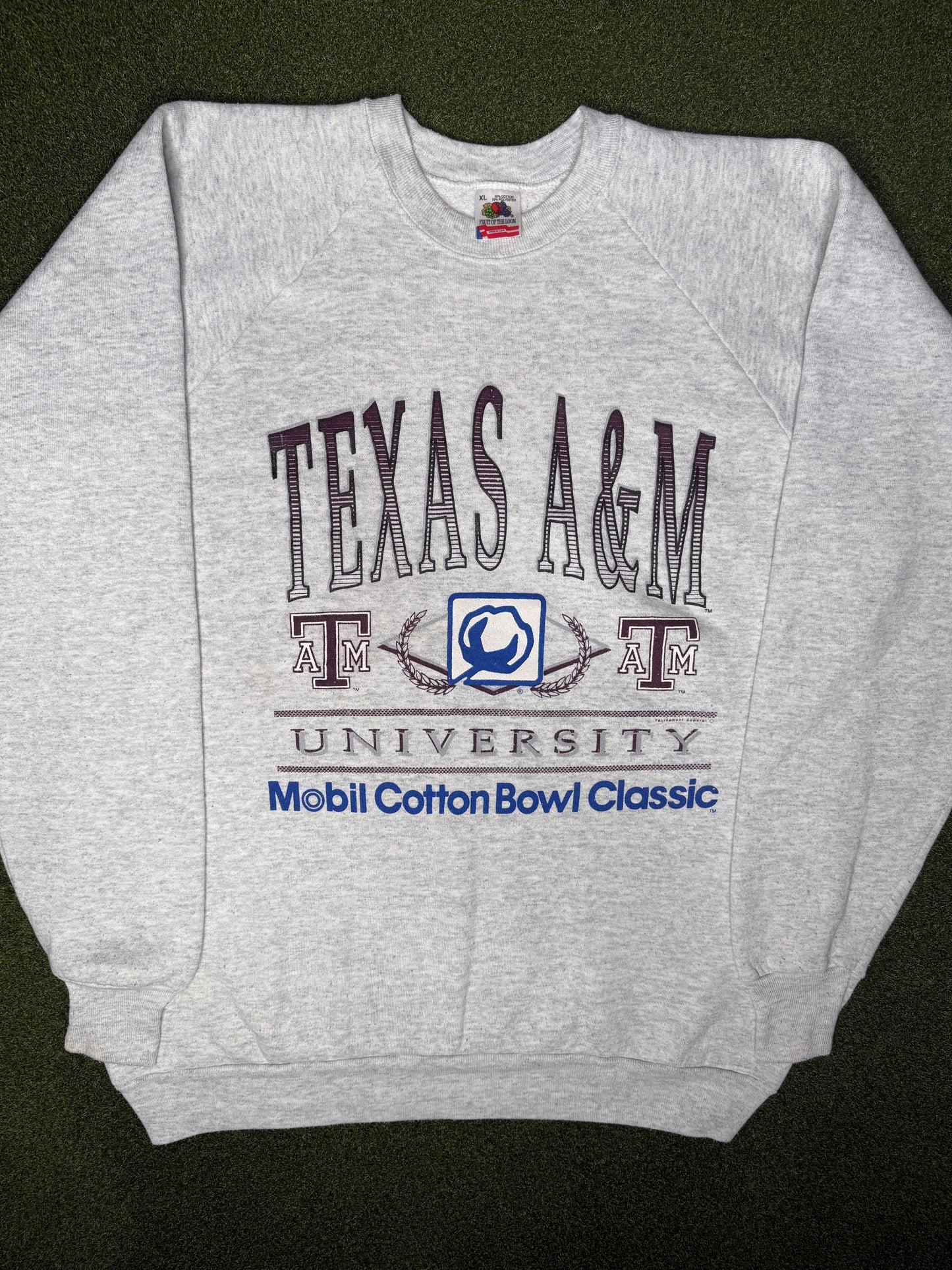 90s Texas A&M Aggies - Cotton Bowl Classic - Vintage College Sweatshirt (XL)