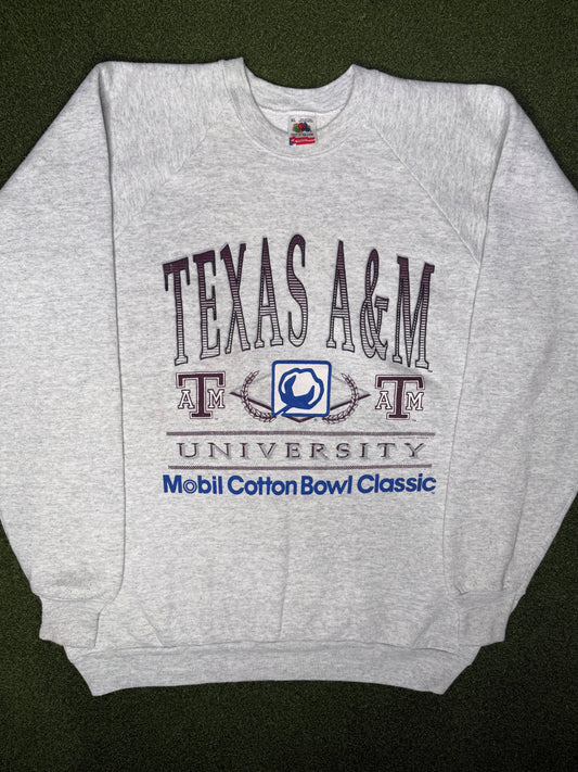 90s Texas A&M Aggies - Cotton Bowl Classic - Vintage College Sweatshirt (XL)
