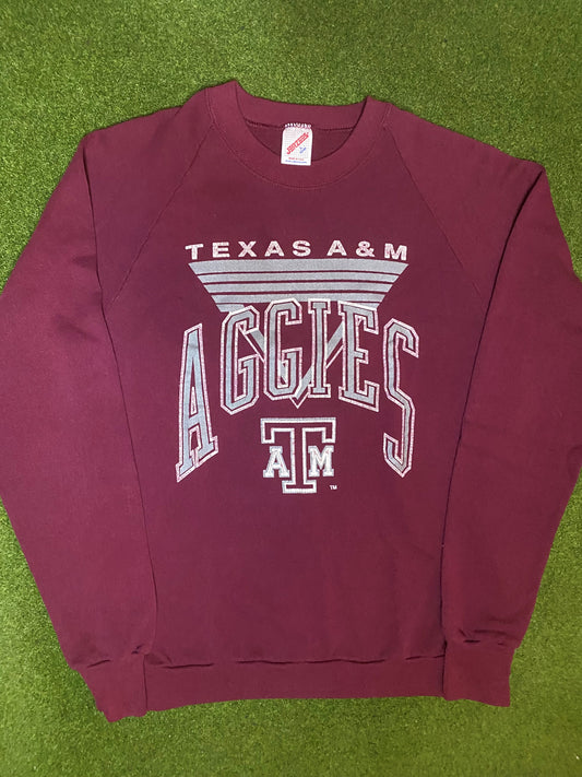 90s Texas A&M Aggies - Vintage College Sweatshirt (Large) Gametime Vintage