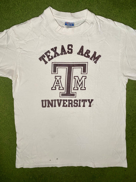 90s Texas A&M Aggies - Vintage College T Shirt (XL)