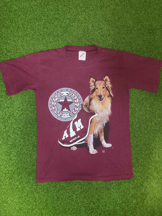 90s Texas A&M Aggies - Big Logo - Vintage College Tee Shirt (Small) Gametime Vintage