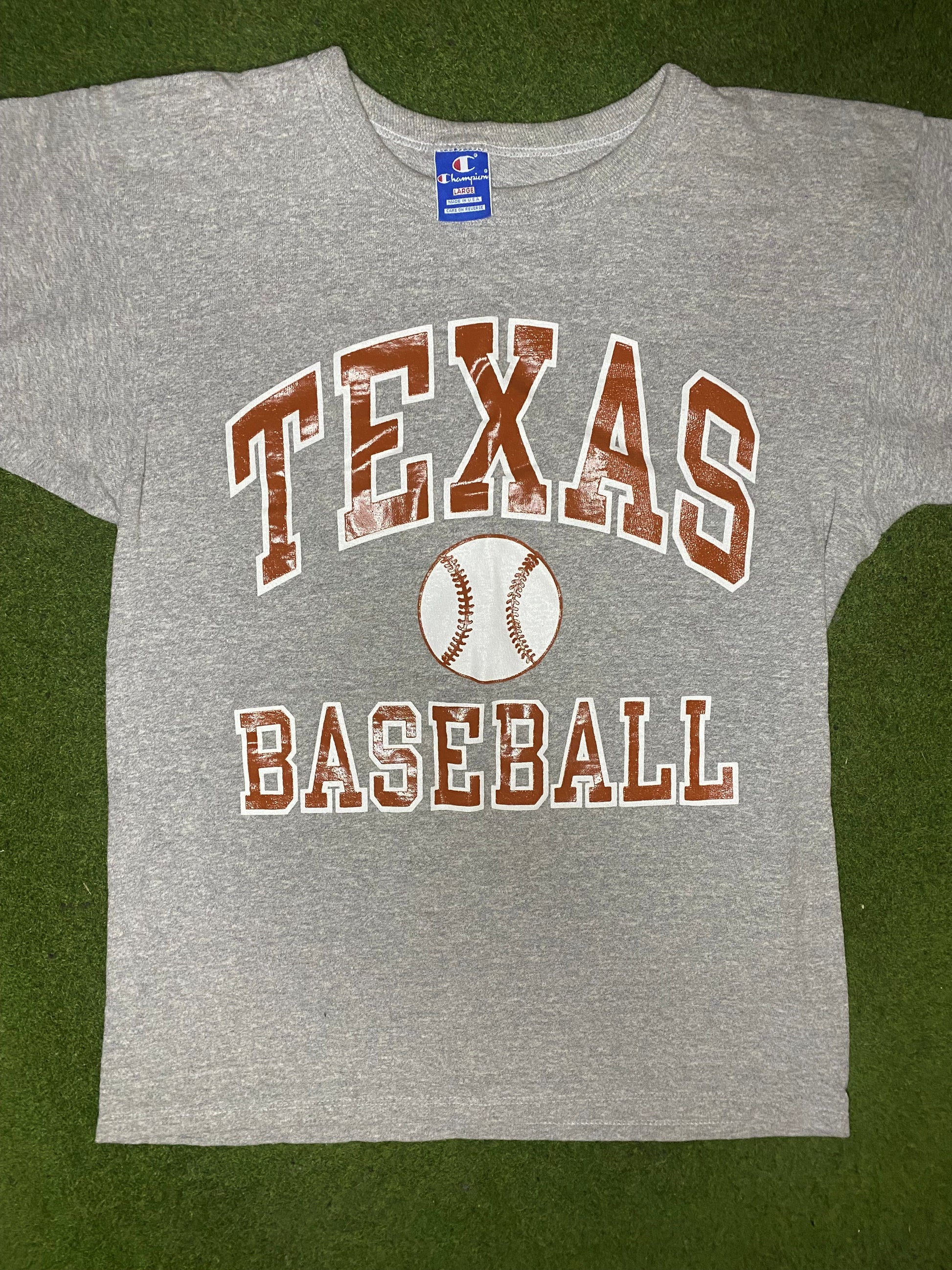 90s Texas Longhorns - Vintage College Baseball T-Shirt (Large)