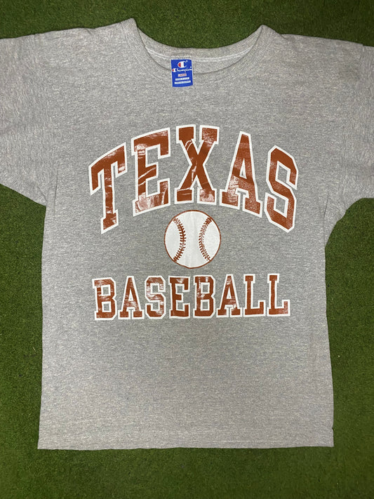 90s Texas Longhorns - Vintage College Baseball T-Shirt (Large) Gametime Vintage