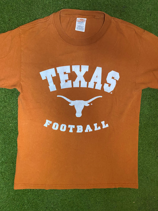 90s Texas Longhorns - Vintage College Football T-Shirt (Small)