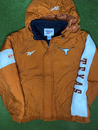 90s Texas Longhorns - Vintage College Winter Jacket (Large)