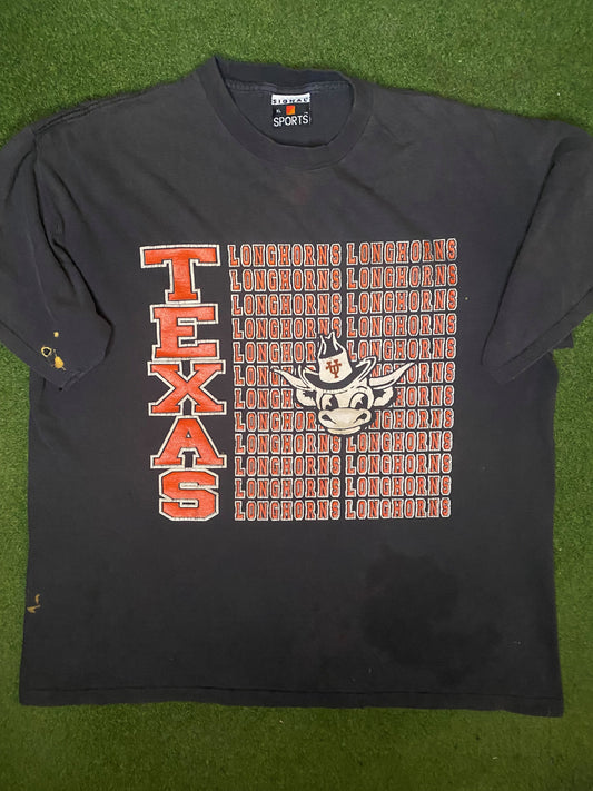 90s Texas Longhorns - Vintage College T Shirt (XL)