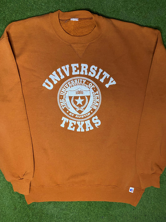 90s Texas Longhorns - Vintage University Sweatshirt (Large) - Gametime Vintage