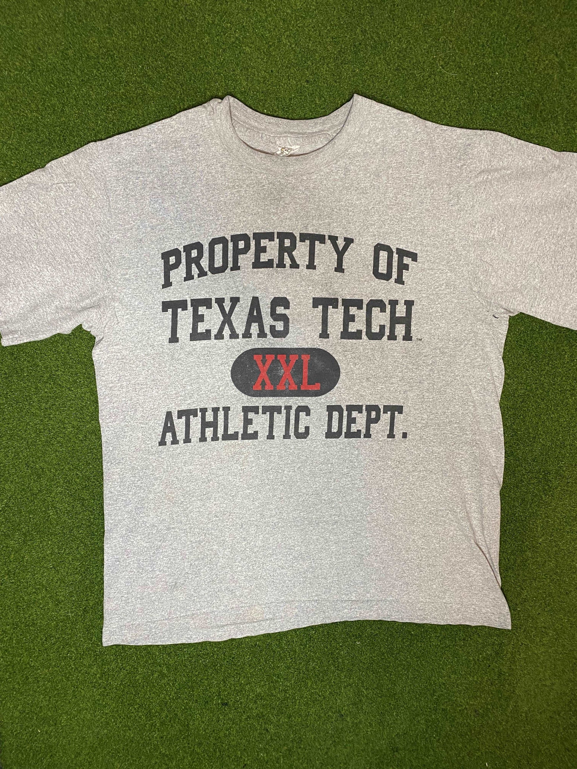 90s Texas Tech Red Raiders - Vintage College Tee Shirt (Large)