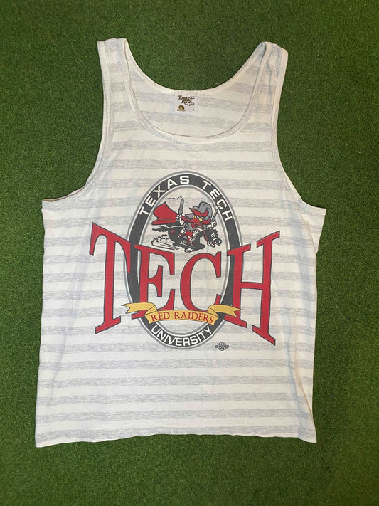 90s Texas Tech Red Raiders - Vintage College Tank (Large) Gametime Vintage