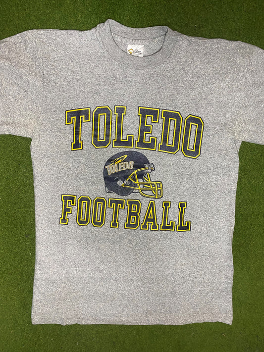 90s Toledo Rockets - Vintage College Football T-Shirt (Medium)