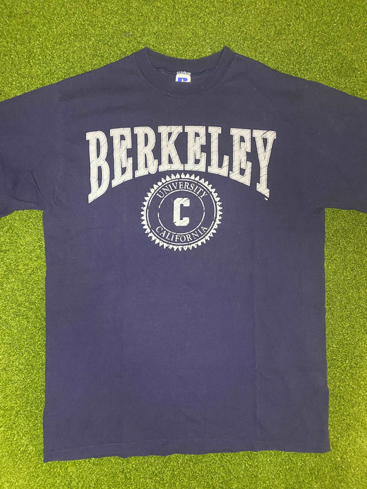 90s UC Berkeley Bears - Vintage College Tee Shirt (Large) Gametime Vintage