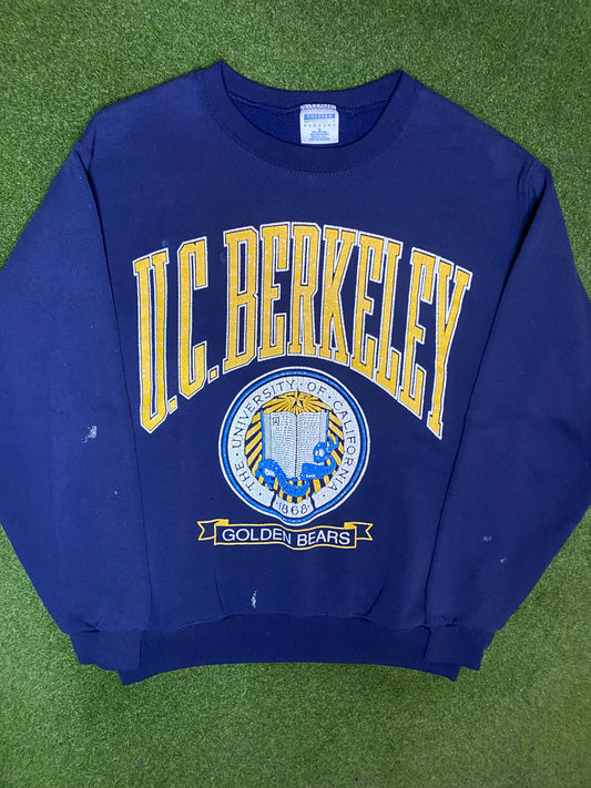 90s UC Berkeley Golden Bears - Vintage University Sweatshirt (Medium) - Gametime Vintage