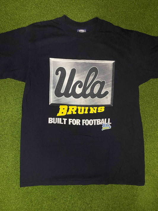 90s UCLA Bruins - Built for Football - Vintage College Football Tee Shirt (XL)