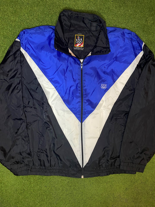 90s USA Olympics - Vintage Windbreaker (Large)