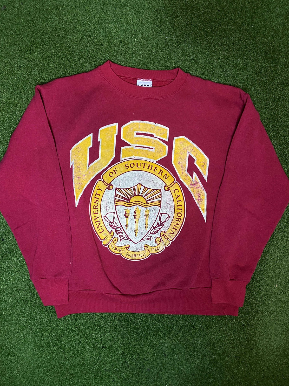 90s USC Trojans - Vintage College Crewneck Sweatshirt (Large)