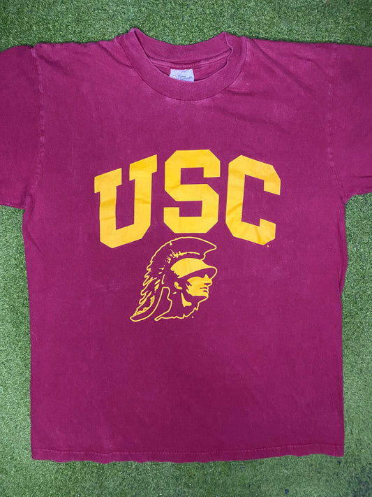 90s USC Trojans - Vintage College T Shirt (XL) - Gametime Vintage