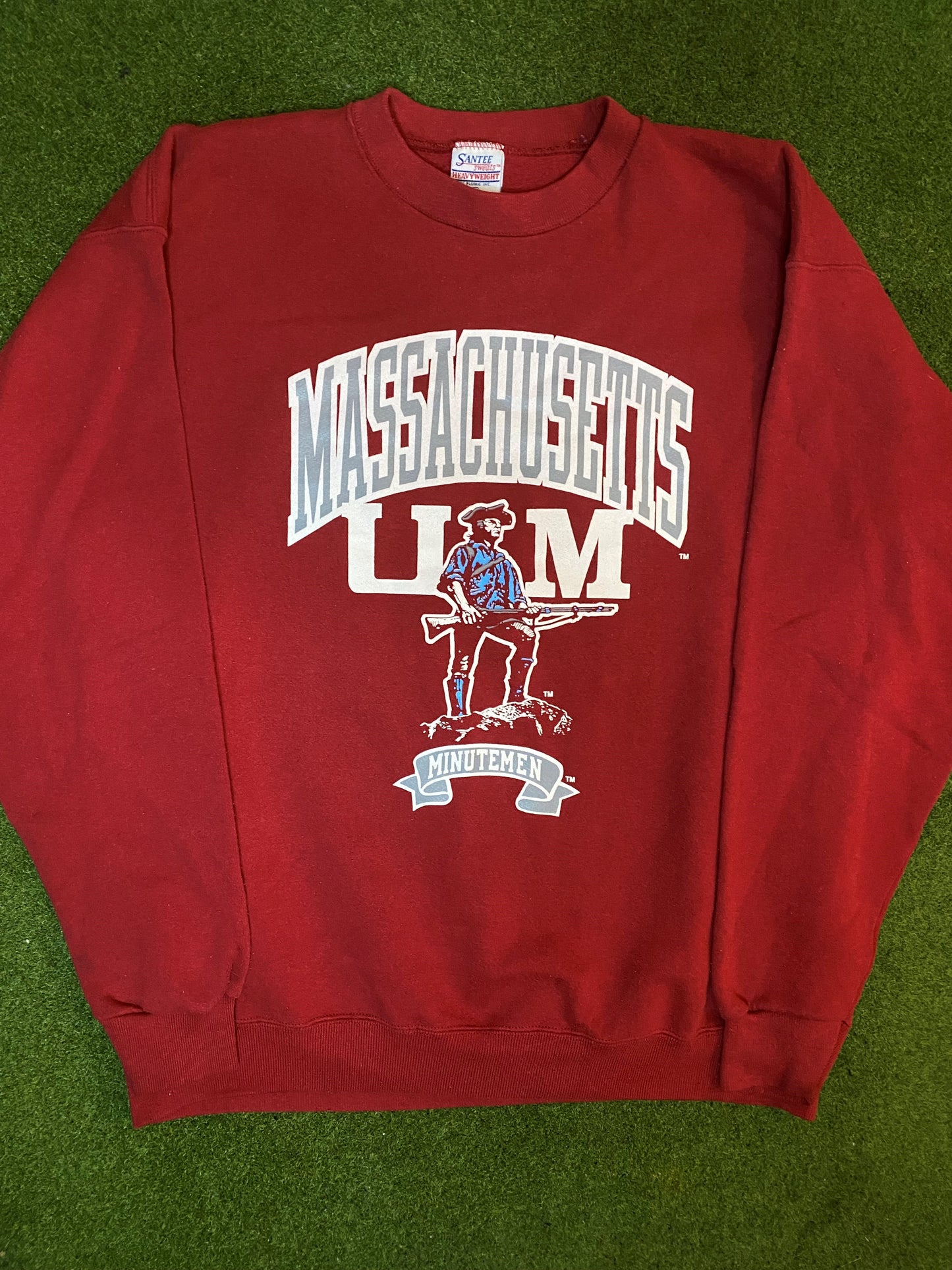 90s Massachusetts Minutemen - Vintage College Sweatshirt (XL)