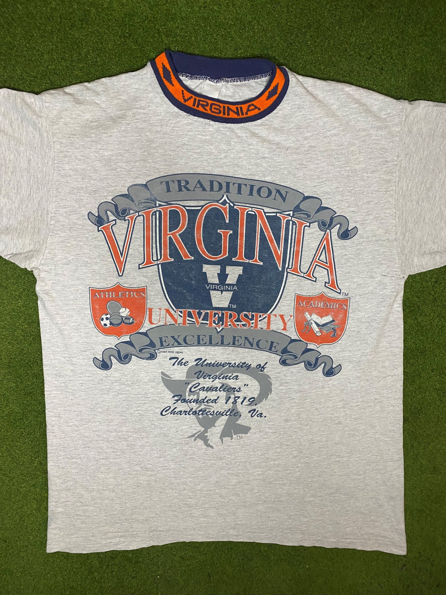 80s Virginia Cavaliers - Vintage University T-Shirt (Large) Gametime Vintage