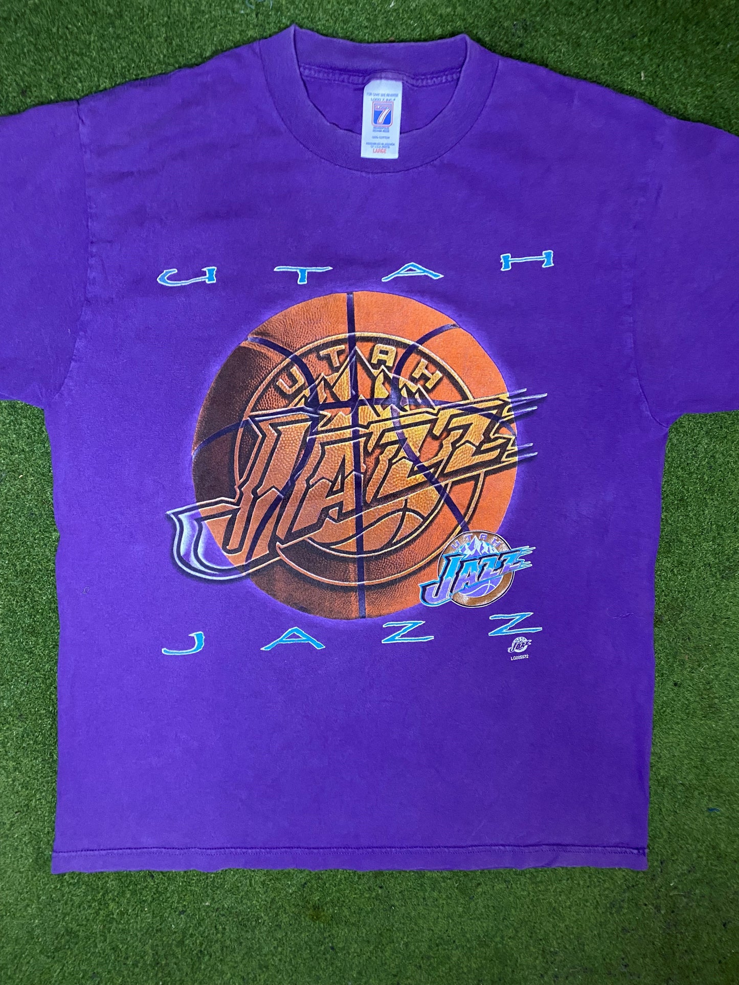 90s Utah Jazz - Vintage NBA T-Shirt (Large) 