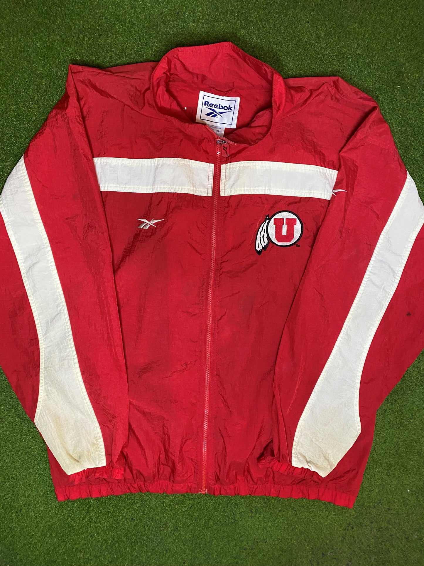 90s Utah Utes - Reebok - Vintage College Windbreaker (Large)