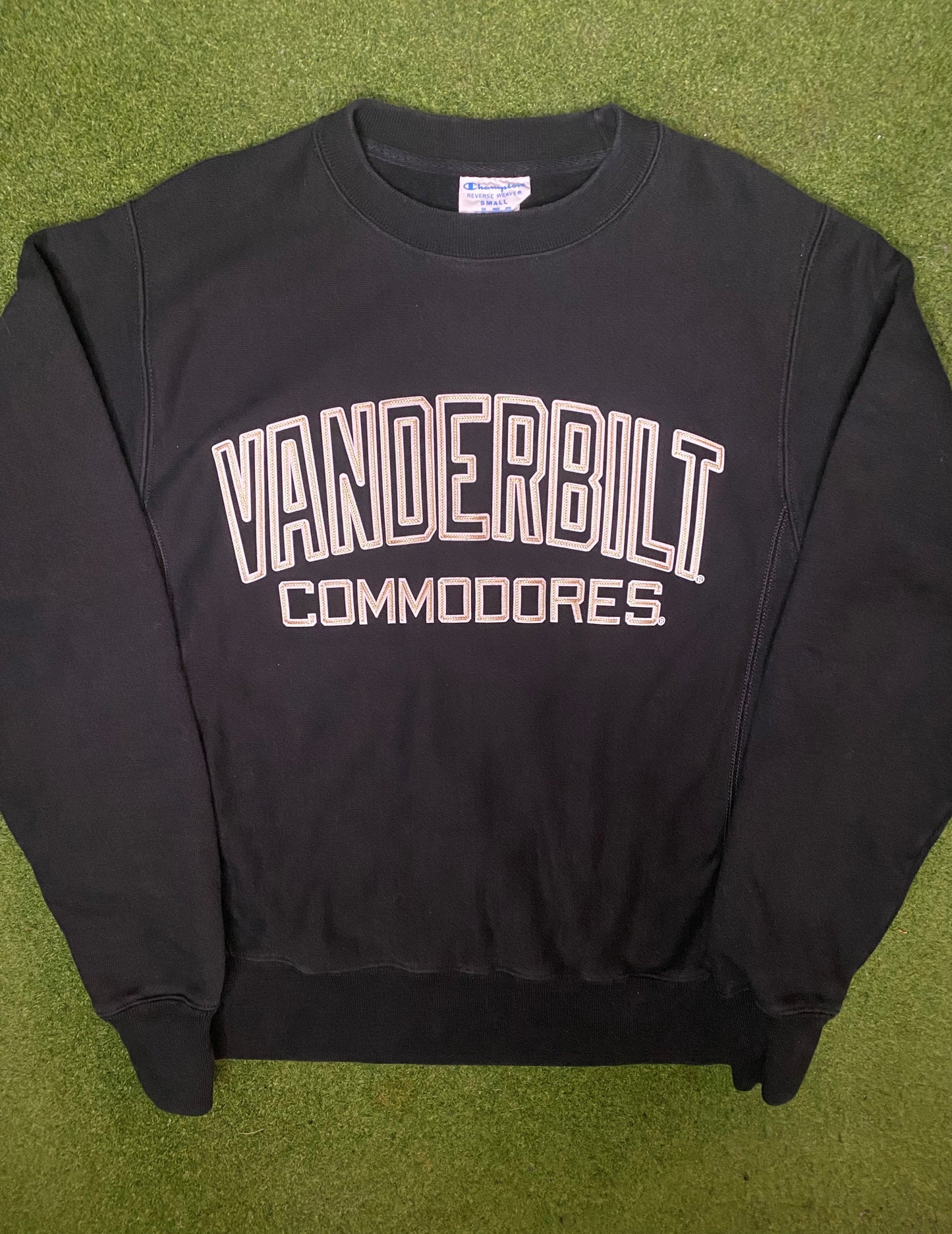 90s Vanderbilt Commodores - Reverse Weave - Vintage College Sweatshirt (Small)