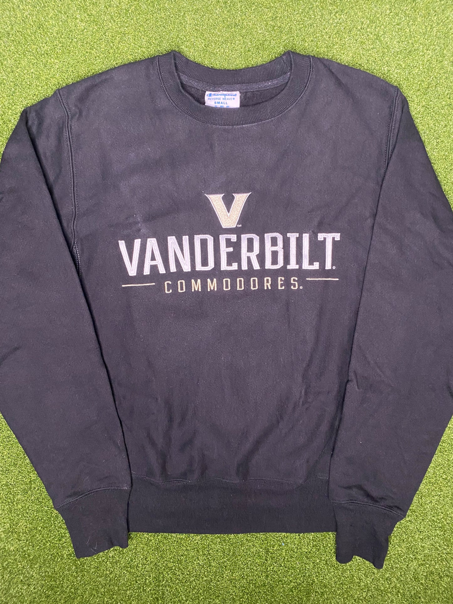 90s Vanderbilt Commodores - Reverse Weave - Vintage College Sweatshirt (Small)